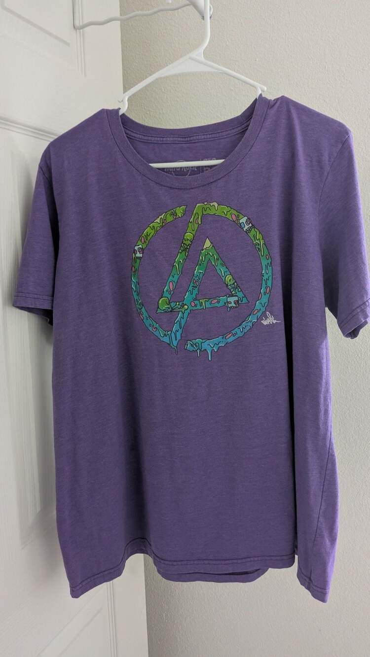 Hard Rock Cafe Linkin Park Sig Series 31 T-Shirt X Large Purple
